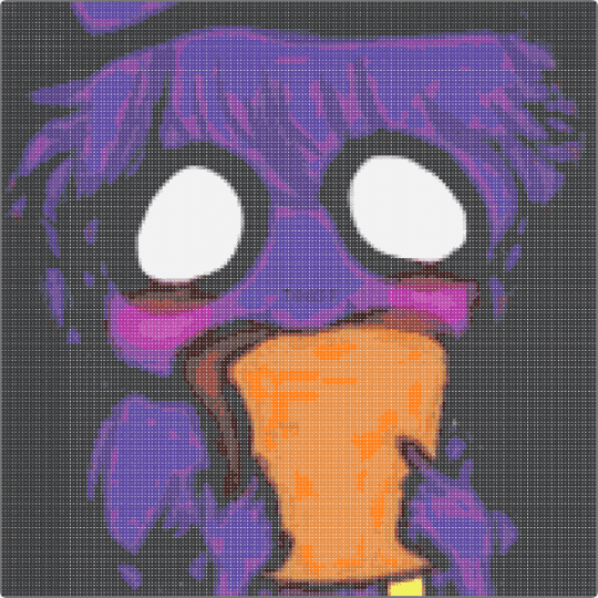 William Afton with his toast - black,purple,pink,orange