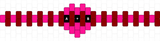 A + B - pink,red