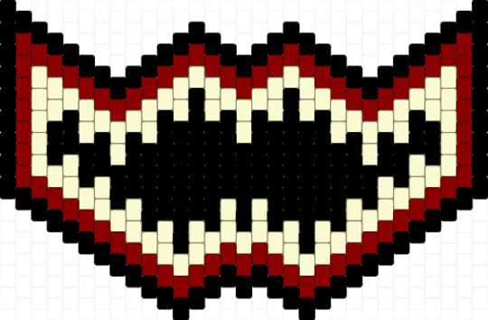 monster face mask - red,white