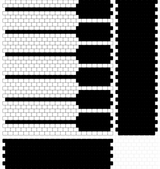 piano bag - black, white