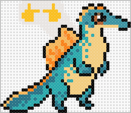 Cozy Spinosaurus 👉👈 - colorful, cozy, cute, dinosaur, meme, orange, spinosaurus, teal, yellow