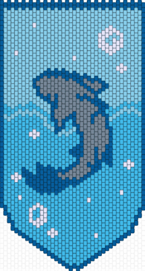Simple shark banner - banner, blue, large, light blue, sea, shark, simple