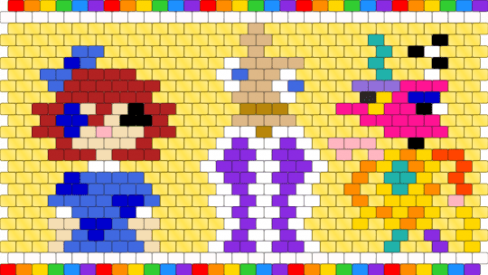 tadc cuff (pt1) - yellow,purple,red,tadc,the amazing digital circus,ragatha,kinger,zooble