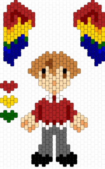Grian doll! - orange,purple,yellow,colorful,doll,grian,life series,minecraft,youtube,traffic smp