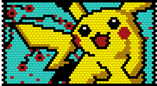 pikachu banner! - anime, banner, decoration, gaming, panel, pikachu, pokemon, teal, yellow