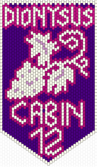 *remix!!*dionysus cabin banner detailed - pink,purple