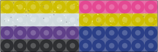 Nonbinary and pansexual flag - yellow,blue