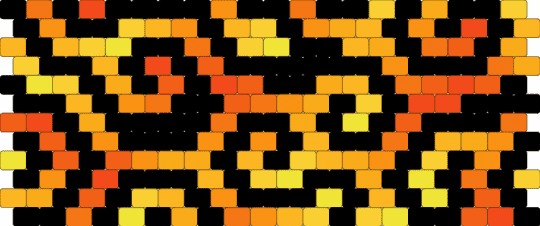 orange-yellow gradient swirly bracelet - bracelet, orange