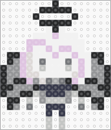 Lute pearler pattern - gray,hazbin hotel,lute,angel,hh,lute hazbin hotel,lute hh,angel lute,s1 lute