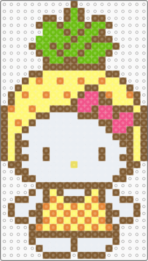 Pineapple hello kitty - tan,yellow