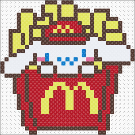 McDonalds Cinnamon roll - brown,yellow,red