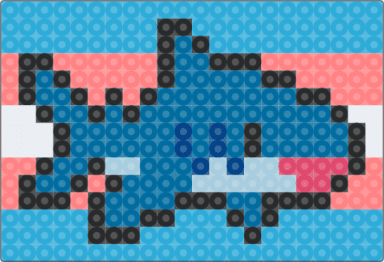 Trans shark flag - light blue,blue