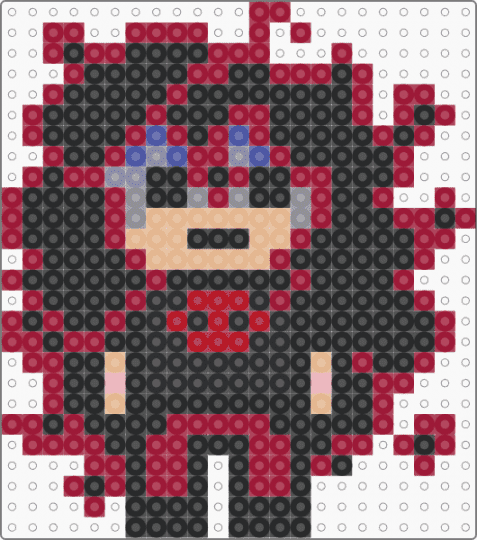Chibi John Doe - black,red