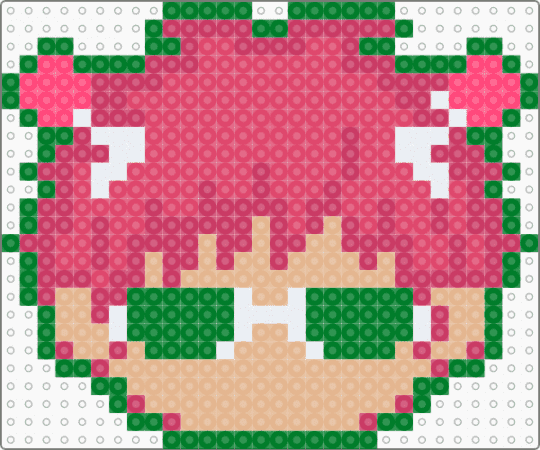 Saiki - green,pink,red
