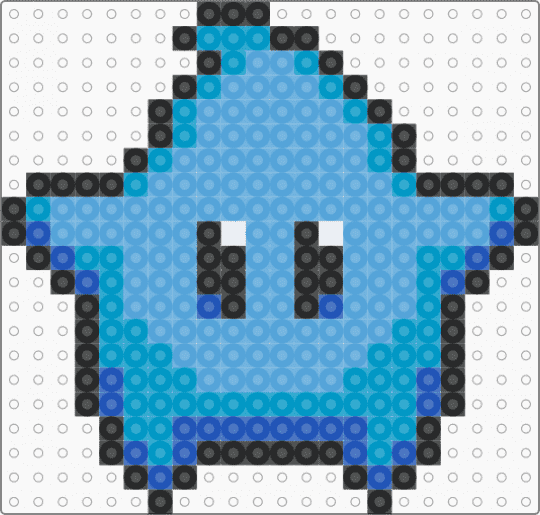 Blue super Mario star - light blue