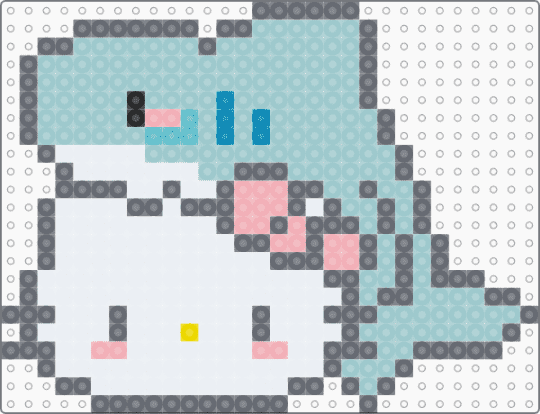 Hello kitty and shark - gray,light blue