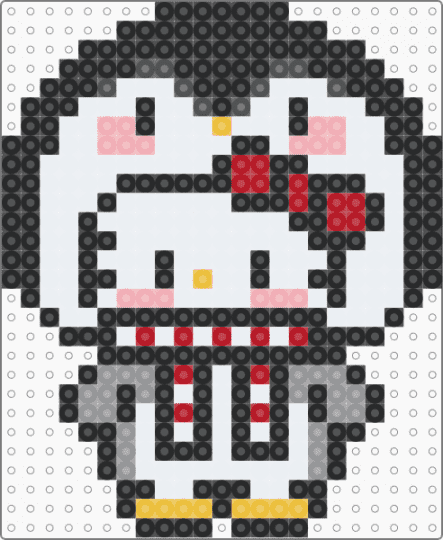 Penguin hello kitty - black,white,gray,red
