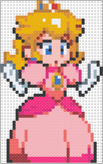 Princess Peach - red,pink,beige,orange