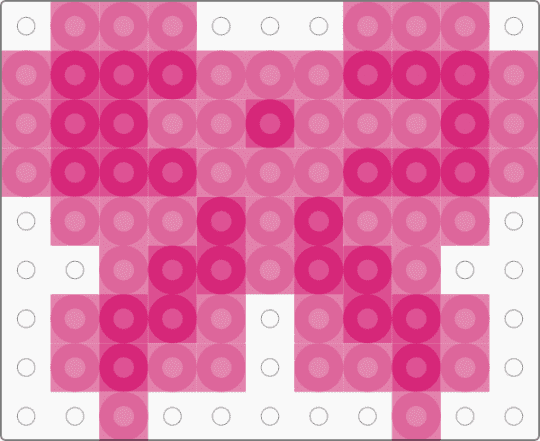 Pink bow charm - pink