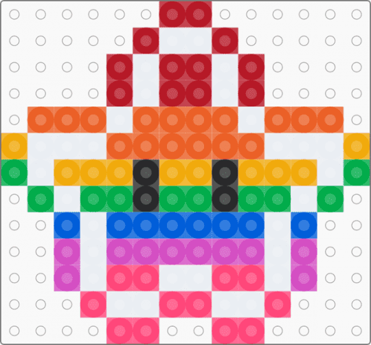 Rainbow Mario star - red,orange