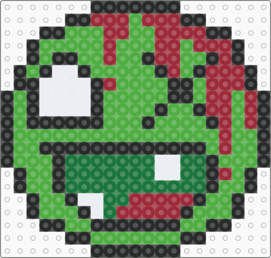 Zombie epic face - green