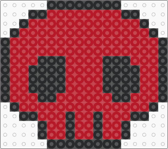 Red skull - black,red