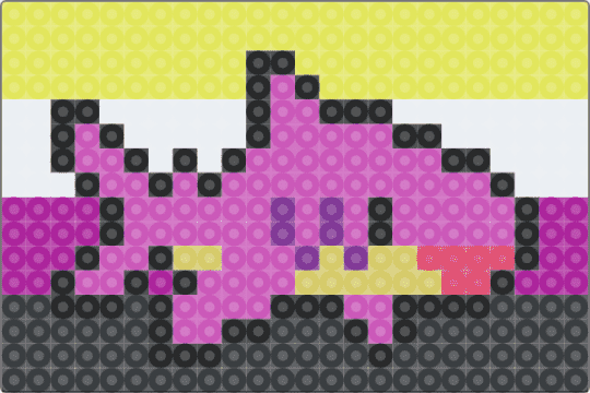 Non binary shark flag - yellow,pink