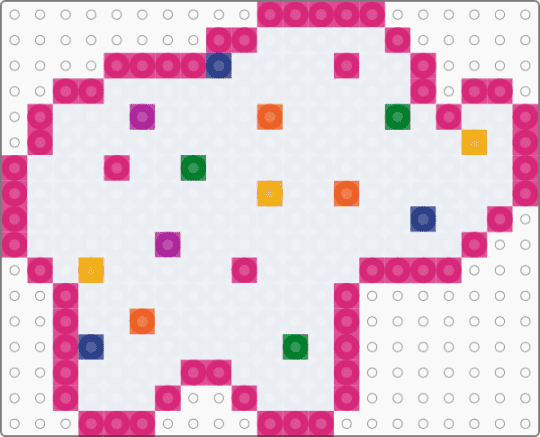 Frosted animal cracker 1 - white,pink