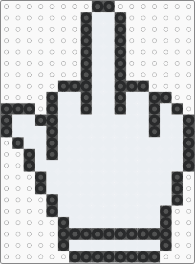 Middle finger computer mouse - black,white