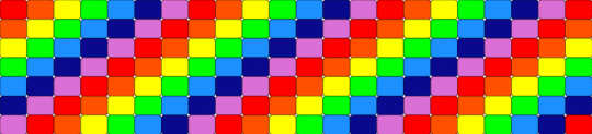Kewl Rainbow Ladder Stitch! - purple,green,orange,colorful