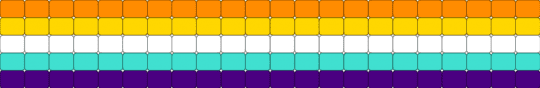Aroace Flag Cuff - light blue,purple,yellow,orange