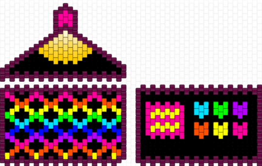 Synthwave Wallet - pink,yellow,cotdsynthwaveaesthetics,rainbow,neon,wallet,stripes,hearts,black