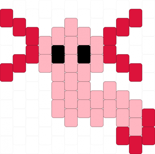 itty bitty axolotl 🥹 - pink,red