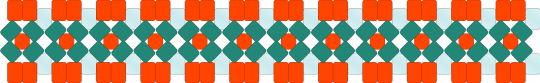 Koi Fish X-Base - red, teal