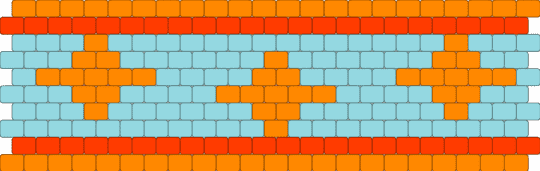 *REMIX!* TLOAS Cuff - light blue, orange