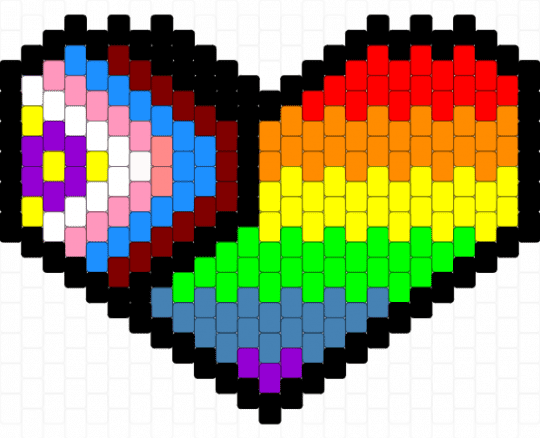 Pride Heart 🏳‍🌈 - yellow,red,green,colorful