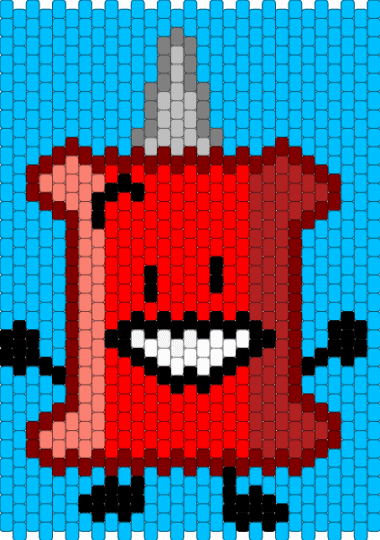 Pin Bag Panel (Requested by madoka magica) - bag, bfdi, light blue, panel, pin, red