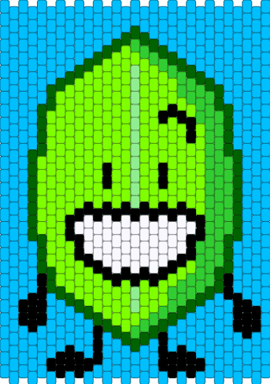 Leafy Bag Panel (Requested by madokamagica) - green,light blue,leafy,bfdi,bag,panel