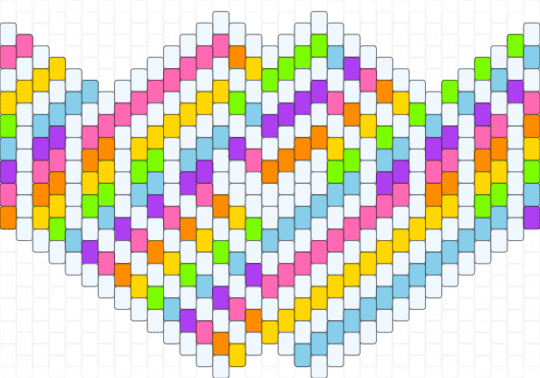 Rainbow Heart Mask! - white,pink,yellow,light blue