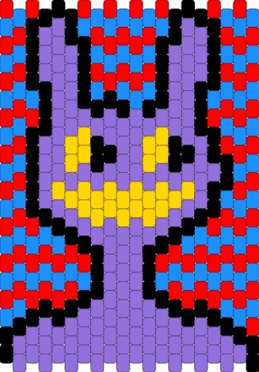 Jax Peyote Panel TADC - purple,red,light blue,jax,tadc,pomni,funnybunny,peyote,kandi,panel,theamazingdigitalcircus