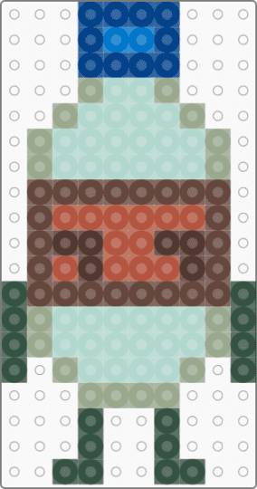 bryce from hfjone!! - light blue,brown,gray,hfjone,osc,object shows,object show,perler,character
