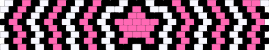 Star cuff 2 - pink,white