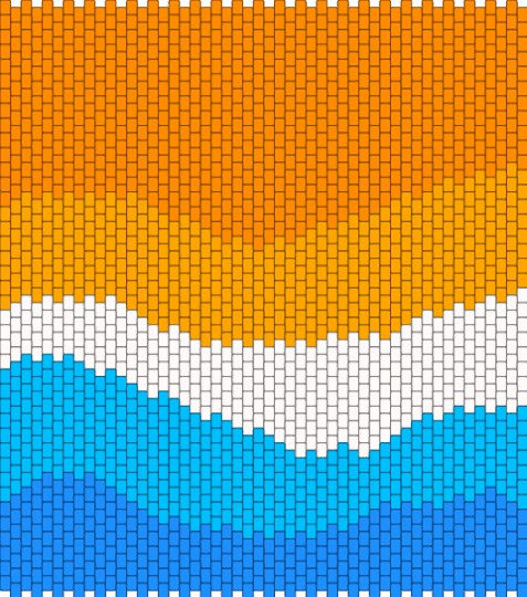 Aro/ace wave thingy - light blue,orange,aroace,pride