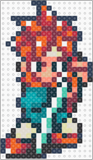 Chrono (Battle) - purple,brown,orange,teal,colorful,games,gaming,video games,nintendo,chrono trigger
