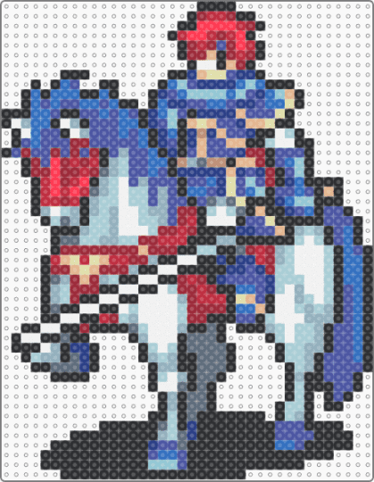 Eliwood (Knight Lord) - blue,purple,light blue,red,games,gaming,video games,nintendo,fire emblem