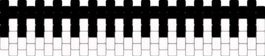 piano cuff - white,black
