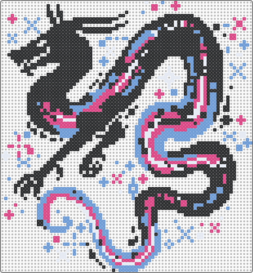 ✧Trans Dragon✧ - black, light blue, pink