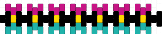 Bone cuff (Pansexual flag) - pink,teal,pansexual,bones