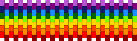 Basic Rainbow cuff - red,yellow,green,pink