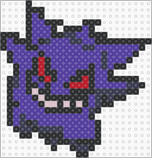 Gengar - purple,pokemon,gengar,fusebead